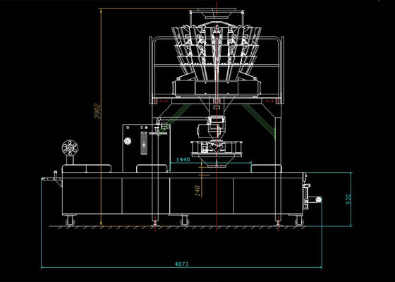 Машина упаковки Weigher Multihead для линии упаковки упаковки замороженных продуктов картофельной оладь ROMA Thermoforming
