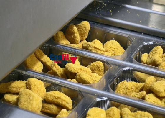 Машина упаковки Weigher Multihead для системы упаковки панированого цыпленка с упаковкой ROMA Thermoforming