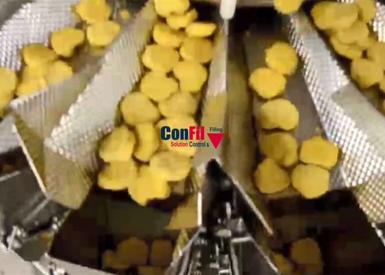 Машина упаковки Weigher Multihead для системы упаковки панированого цыпленка с упаковкой ROMA Thermoforming