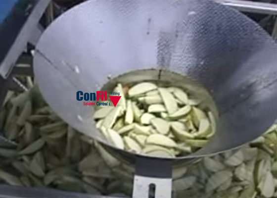 Машина упаковки Weigher Multihead для Яблока отрезает пакуя систему с Traysealer