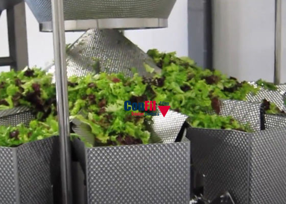 Машина упаковки Weigher Multihead для подноса системы упаковки Traysealer овоща салата готового