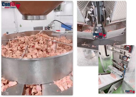 Машина упаковки Weigher Multihead для замороженной Diced системы машины упаковки вакуума цыпленка роторной